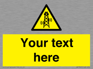 Custom warning RF radiation transmitter